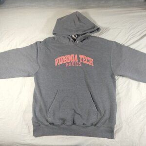 Virginia Tech Hokies Medium (M) Gray Champion Pullover Hoodie Sweatshirt